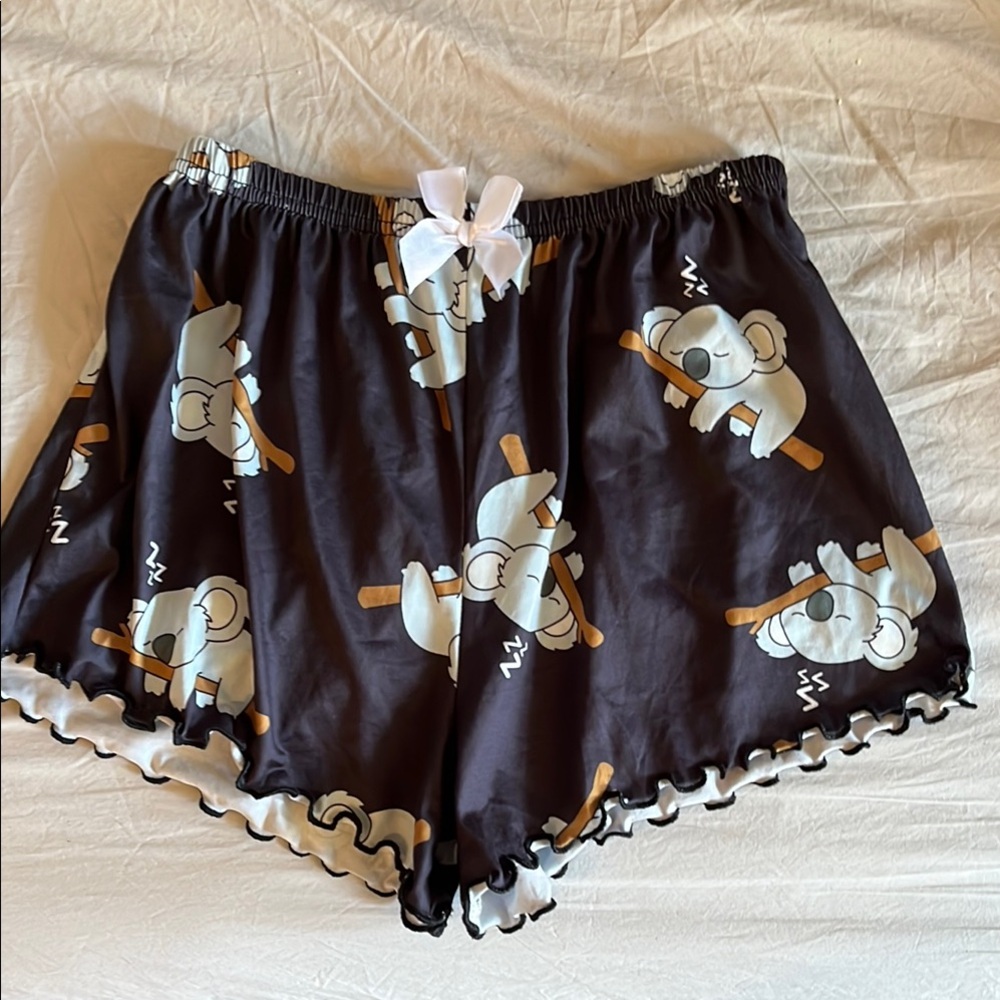 Cute Koala Print Pajama Shorts Set - Picture 3 of 6